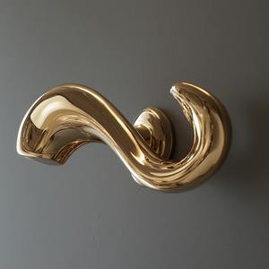 Porte-serviettes décoratif vintage en métal, sculpture florale, écologique, durable, design multifonctionnel pour la maison, le bureau, à suspendre au mur - Product Image 1