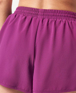 ชุด2ชิ้นแบบถักลายปักโลโก้สำหรับผู้หญิงชุดออกกำลังกายขาสั้นสำหรับใส่วิ่งกางเกงขาสั้นของผู้หญิงชุดใส่อยู่บ้าน - Product Image 4