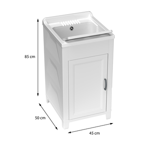 Mobile da Bagno in Resina Forabile Mongardi, Resistente agli Acidi e alle Intemperie, 45L X 50D - Product Image 5