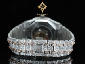 Montres de luxe personnalisées bicolores, montres en moissanite brillante de haute qualité pour unisexe, cadeau parfait et accessoire exclusif - Product Image 6