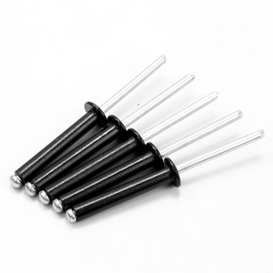 Sac de 10 rivets aveugles à tête ronde en aluminium zingué noir M2-M5 Grade 4.8 4-30mm - Product Image 1