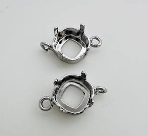 Connecteur carré en argent sterling 925, pendentif, fabrication artisanale, taille 10 mm, composants de bijoux en argent, accessoires pour collier DIY - Product Image 4