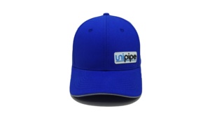 หมวกแก๊ปแบบสั่งทำพิเศษ Unipipe พร้อมแผ่น PVC 3 มิติ หมวก 5 ชิ้นแบบ Snapback สีกรมท่าเข้ม หมวกกอล์ฟ โลโก้ยาง - Product Image 2