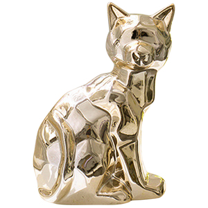 รูปปั้นแมวสีทองทำด้วยมือทำจากโลหะรูปปั้นจิ้งจอกอลูมิเนียมหล่อรูปปั้นตกแต่งบ้าน - Product Image 5