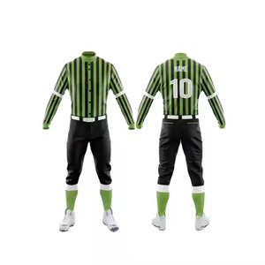 Prix d'usine direct nouveaux uniformes de baseball pour hommes haut de gamme sur mesure col en v bouton complet ensembles entièrement sublimés Style respirant - Product Image 2