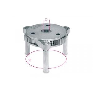 Clé à filtre à huile auto-ajustable BETA avec 3 bras pour le serrage à droite et à gauche - Product Image 1