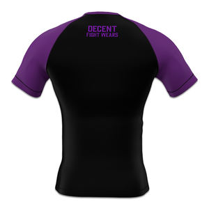 Rashguard violet pour homme - T-shirt de compression haute performance pour le surf, le MMA, le BJJ et les entraînements en salle de sport - Product Image 4