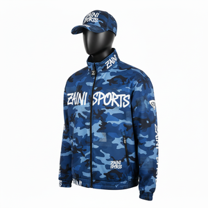 Premium Softshell <b>Jacket</b> Water Resistant Breathable Blue <b>Camo</b> Design Custom Logo Heat Transfer Printing softshell <b>Jacket</b> for <b>man</b> - Product Image 1