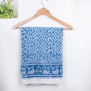 Handmade Luxury Adult Summer Cotton <b>Sarong</b> Designer India Fish Block Printed Traditional Scarf Shawl-Wholesale - Product Image 2