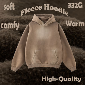 Men's Hoodies Unisex Oversized Pullover Hoodies Custom Logo Blank Heavyweight Men Custom Cotton Acid Wash <b>Thermal</b> <b>Hoodie</b> Men - Product Image 3