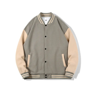 High Quality Custom Coated Satin Polyester Men's Bomber <b>Jacket</b> Plus Size Stand Collar Front Logo Placement OEM Custom Service - Product Image 3