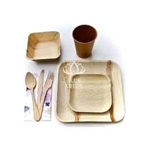 Juego de Tazones de Hoja de Palma Sostenible - Product Image 1
