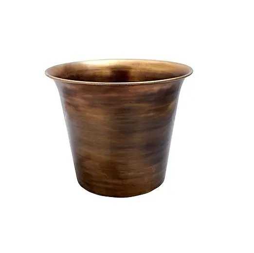Natural Rustic Glazed Look Planter with rugged beauty Indoor And Outdoor Metal Planter For Home Decor Office And Garden
