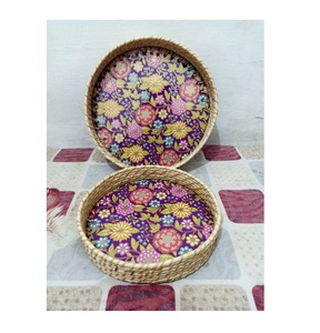 ถาดเสิร์ฟหวายเป็นมิตรกับสิ่งแวดล้อมดีไซน์ทันสมัยสไตล์แฟนซีไม้ธรรมชาติที่มีรูปทรงขนาดยอดนิยมสำหรับบ้านโรงแรมร้านอาหาร - Product Image 1