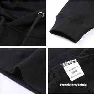 Sweat à capuche en molleton de coton personnalisé à la mode, imprimé uni, vierge, polaire lourde, pull à capuche surdimensionné, hiver pour hommes - Product Image 5
