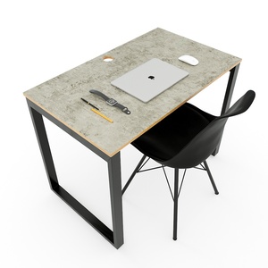 Escritorio Rectangular de Madera Contrachapada de 100x60cm HBRT042, Ajustable y Duradero para Oficina en Casa, Ensamblado - Product Image 2