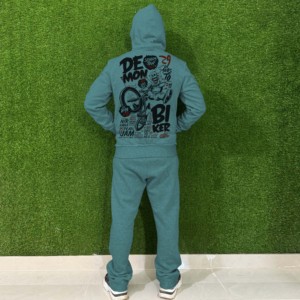 Conjunto Deportivo de Chándal con Capucha para Hombre, al por Mayor, Diseño Simple, Elástico, para Invierno, 100% Algodón - Product Image 4