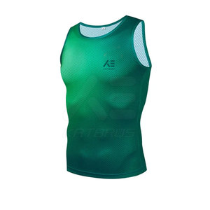 Maillot de Ciclismo sin Mangas para Hombre KATBROS, Verde Degradado, Transpirable, de Secado Rápido, Malla de Poliéster, Camiseta Deportiva para Adultos - Product Image 2