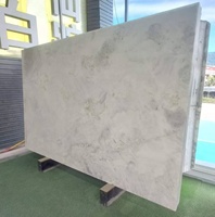 Mármol Ónix Blanco Fendy Retroiluminado, Duradero, Pulido, en Losa a Medida, con Vetas Púrpuras para Mesa de Comedor e Isla