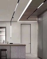 Système d'éclairage sur rail magnétique noir de 1m moderne en gros Surface 48V pour accessoires LED Corps en aluminium pour bureau et maison
