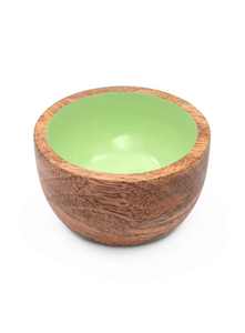 Tazón Hecho a Mano Mango Madera Perla Rosa Esmalte Grande Hogar Decorativo Hotel Cocina Uso - Product Image 3