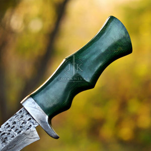 Cuchillos de Caza con Mango de Madera de Color Sólido, Nuevo Estilo, Precio Económico, Servicio OEM, Hoja de Acero Inoxidable y Damasco, en Stock, Venta Caliente - Product Image 6