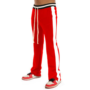 กางเกงผู้ชายกางเกงผ้าขนแกะลายทางแบบเรียงซ้อนกันน้ำหนักเบาผ้าขนโมแฮร์แบบพับเก็บได้ตามต้องการโลโก้ออกแบบได้ตามต้องการเทรนด์ใหม่ - Product Image 1