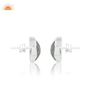 Meilleure vente de boucles d'oreilles en argent sterling naturel vert fraise quartz pierres précieuses pour femmes fabricant de bijoux - Product Image 4
