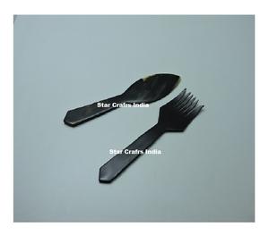 Serveur à salade en corne, style luxueux et tendance, accessoires de cuisine, outils de cuisine, serveur à salade en corne, maison et cuisine - Product Image 3