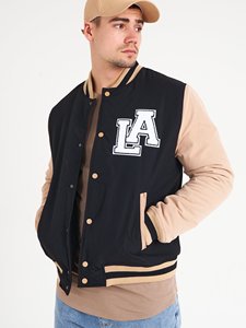Chaqueta de béisbol bordada con logotipo personalizado al por mayor, ropa deportiva de manga larga con diseño de dibujos animados, chaqueta universitaria para hombre - Product Image 3