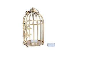 กรงสัตว์เลี้ยงแบบตกแต่งสีทองสไตล์คลาสสิกสำหรับเทศกาลของขวัญตกแต่งบ้านในราคาโรงงาน - Product Image 3