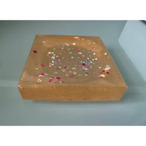 Porte-savon carré moderne portable à drainage automatique, en résine brillante de luxe, finition de surface personnalisée pour salle de bain - Product Image 5