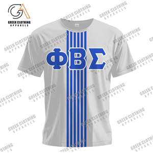Personalizado Phi Beta algodón polar bordado camiseta fraternidad griega Sigma hombres transpirable al por mayor camisetas hermandad - Product Image 4