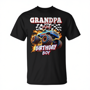 T-shirt Grand-père du gamin d'honneur, Monster Truck, cadeau de fête d'anniversaire pour grand-père - Product Image 2