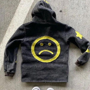 Sudadera con Capucha y Cremallera Completa, Tejida a Medida, de Algodón Grueso Estampado, para Mujer, Moda Urbana, Invierno, Pakistán, 2025 - Product Image 4