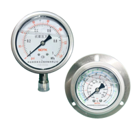 SOTK Shock-resistant DN100 Industrial Stainless Steel Pressure Gauge 0-15000 psi Range Silicone Oil Filled 3-Year Warranty OEM