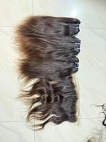 Extensions de cheveux humains vierges 100 % naturels, bruts, non traités, de temple indien, texture ondulée profonde, double trame, vente en gros