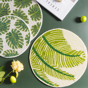 แผ่นรองจานที่เป็นมิตรต่อสิ่งแวดล้อมสไตล์ยุโรปคลาสสิกงานแฮนด์เมดแผ่นรองจานลายเปลือกหอยมุก - Product Image 4