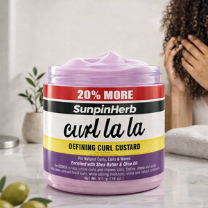 Crème Coiffante Définition de Boucles Curl Custard pour Cheveux Frisés – Boucles Naturelles, Spirales, Ondulations – Enrichie en Beurre de Karité et Huile d'Olive – Réparatrice Capillaire - Product Image 6