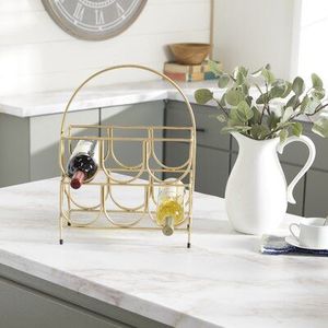 Classic Design <b>Tabletop</b> Wine Bottle Rack Metal Wine <b>Storage</b> Holder for Bar Restaurant Decoration - Product Image 6