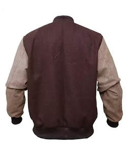 Blouson Bomber Varsity en Cuir Patchwork Personnalisé pour Homme - Design Respirant pour l'Hiver - Product Image 5