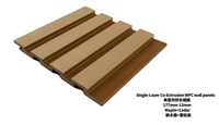 Revêtements muraux extérieurs en bois composite WPC semi-couvrants co-extrudés modernes pour escaliers, entrepôts, salles de bain - Durable, ignifuge 177-13