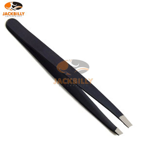 Pinzas para pestañas de cejas con punta inclinada de acero inoxidable de primera calidad, herramienta extractora de desplumador de pelo duradero para un aseo preciso - Product Image 2