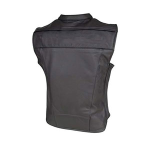 เสื้อกั๊กหนังแท้คุณภาพสูงสำหรับผู้ชาย ดีไซน์ใหม่ล่าสุด เสื้อกั๊กหนังแท้สำหรับขี่มอเตอร์ไซค์ - Product Image 2