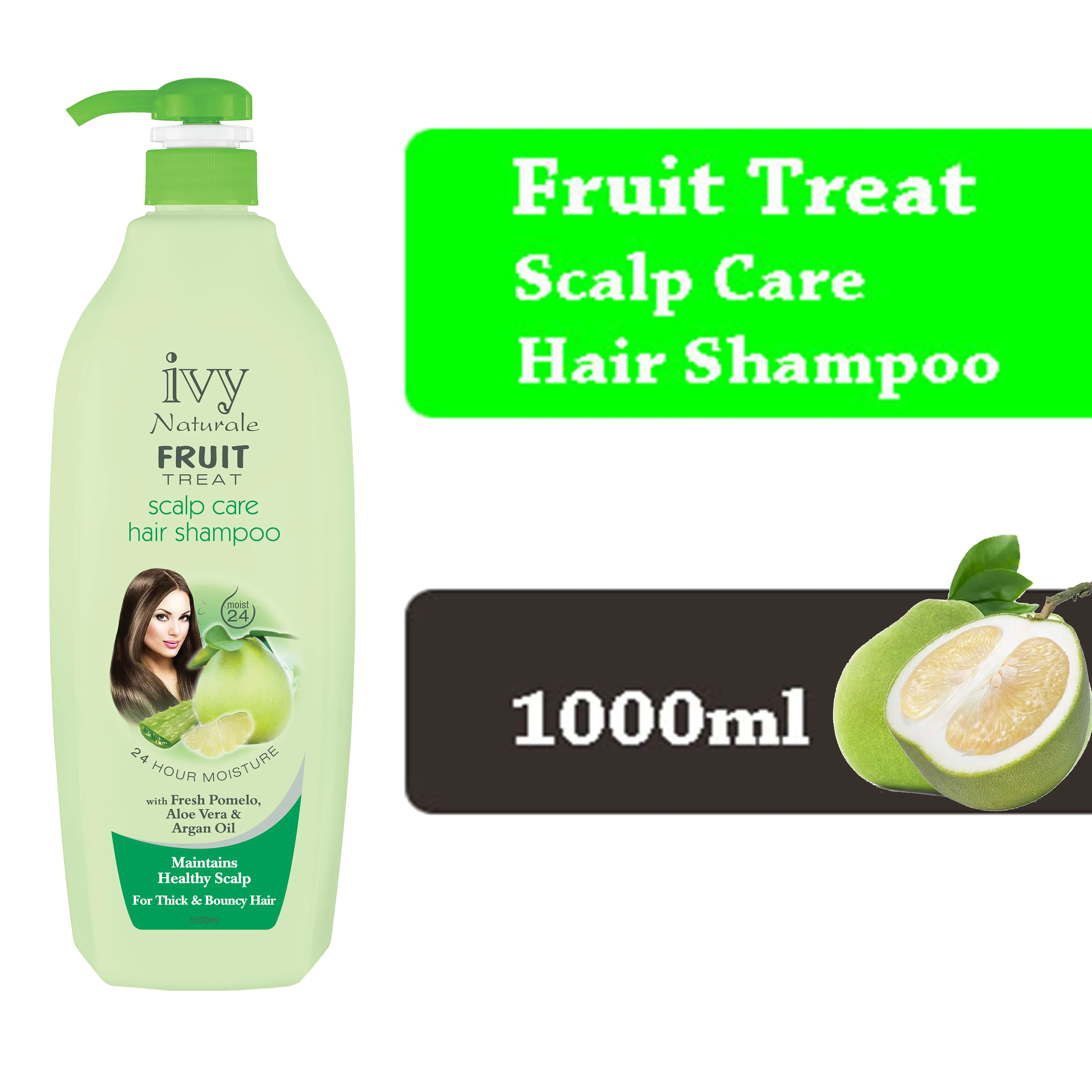 Ivy Naturale lembab 24 jam 1000ml sampo rambut Pomelo Malaysia pabrik OEM