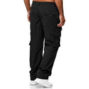 Nouveau pantalon Cargo personnalisé multi-poches grande taille pantalons et pantalons pour hommes pantalon Cargo décontracté à taille élastique de couleur unie pour hommes - Product Image 4