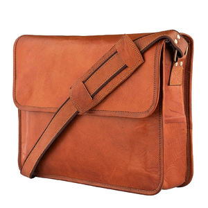 Artland-bandolera de cuero con media solapa para hombre y mujer, bolso para portátil, Vintage, marrón, hecho a mano - Product Image 1