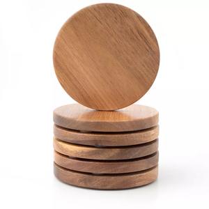 Posavasos de madera y mármol personalizados de fábrica, posavasos de madera en blanco redondos al por mayor para el hogar, Hotel y restaurante, Decoración de mesa usada - Product Image 5