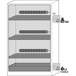 asecos Armadio di Ricarica per Batterie agli Ioni di Litio, SmartStore-Pro, 3 Ripiani, L 1200 mm - Product Image 4