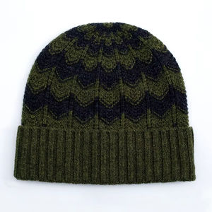 Bonnet en tricot jacquard tendance et élégant avec logo personnalisé, chaud pour l'hiver, à revers, plusieurs couleurs, bonnet en tricot jacquard - Product Image 6